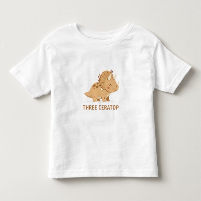 Camiseta Triceratops Café – Cute Dinosaur Coffee Illustrati (Frente)