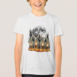 Camiseta Triceratops Dinossauro Épico – Luz Lunar Ardente P