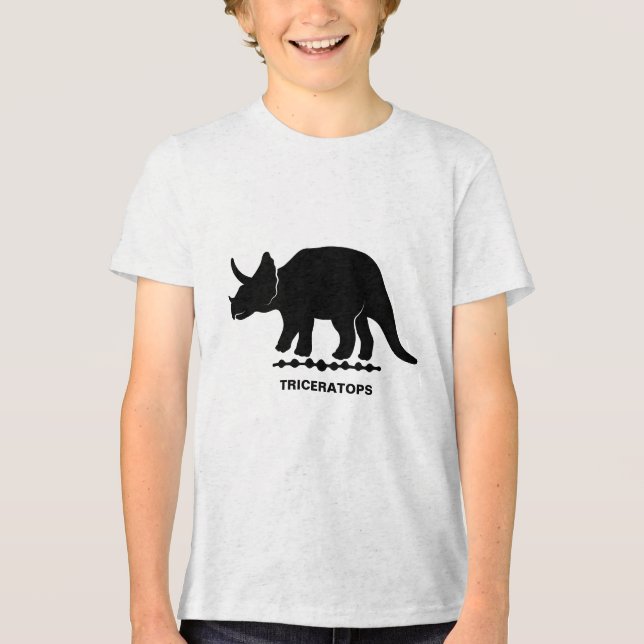 Camiseta Triceratops Dinossauro Silhouette (Frente)