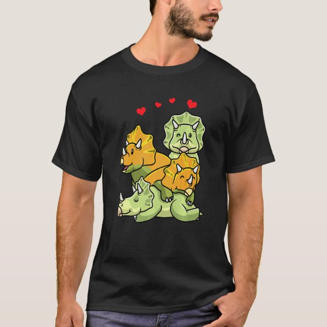 Camiseta Triceratops Horridus Dinosaurs Dino Boys Girls Kid (Frente)