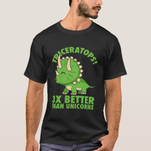 Camiseta Triceratops legal 3X Melhor Que Unicórnios Funny D