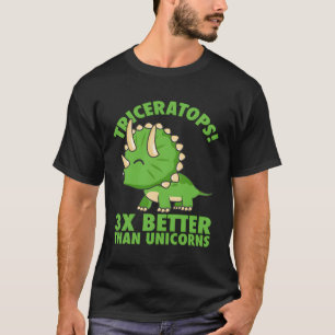 Camiseta Triceratops legal 3X Melhor Que Unicórnios Funny D