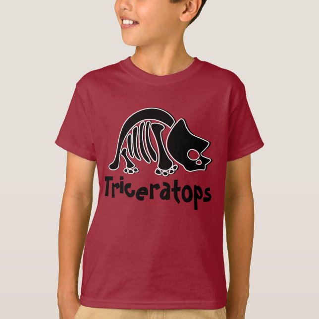 Camiseta Triceratops Skeleton (Frente)