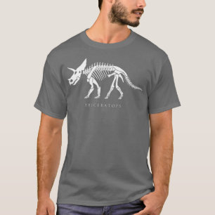 Camiseta Triceratops Skeleton Three Horn Dinossaur Fan