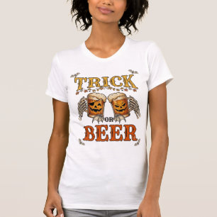 Camiseta Trick Or Beer Halloween Caneca Abóbora Esqueleto M