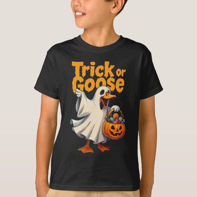 Camiseta Trick or Goose Halloween Goose (Frente)