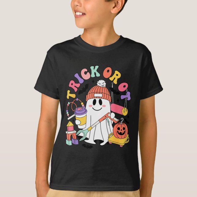 Camiseta Trick Or Ot Occupational Therast Ghost Halloween W (Frente)