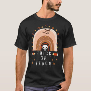 Camiseta Trick or Teach Fantasia de Halloween para Profess