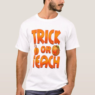 Camiseta Trick Or Teach Funny Teacher Halloween Pumpkin