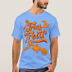 Camiseta Trick Or Tratat Halloweens Day 2022 Homens Engraça