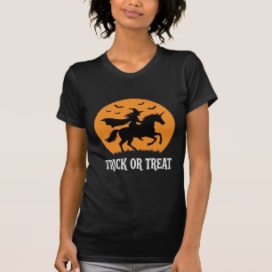 Camiseta Trick or Treat Bruxa Unicórnio Design de Halloween