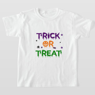 Camiseta Trick Or Treat Diversão de Halloween com Abóbora �