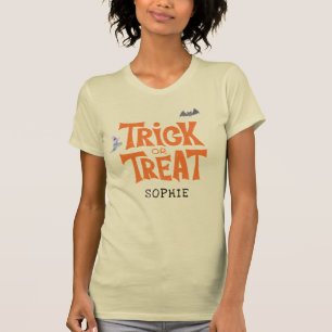 Camiseta Trick or Treat Fantasia de Halloween Família Corre