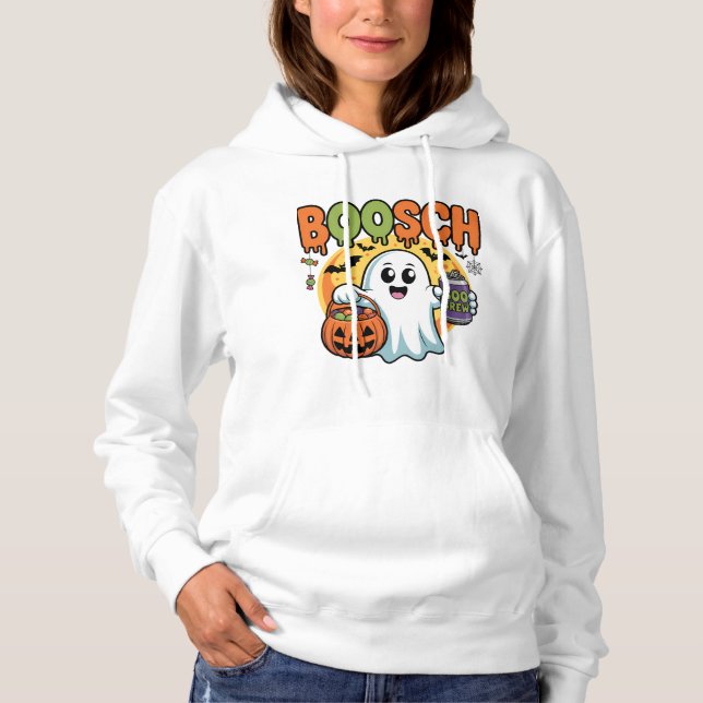 Camiseta Trick-or-Treat Ghost com Boo Brew (Frente)