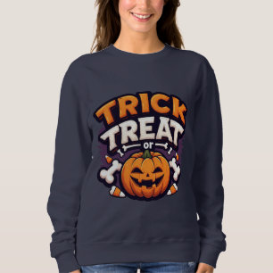 Camiseta Trick or Treat Halloween Abóbora Jack-O'-Lantern