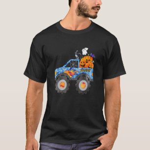 Camiseta Trick Or Treat Halloween Caminhão Abóboras Gatos F
