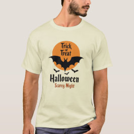 Camiseta Trick or Treat Halloween Noite Assustadora Morcego