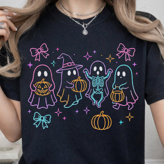 Camiseta Trick or Treat | Neon Glow Halloween Fantasma Assu
