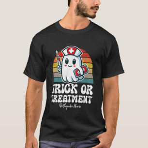 Camiseta Trick Or Treatment Fofo Halloween Enfermeira Ortop