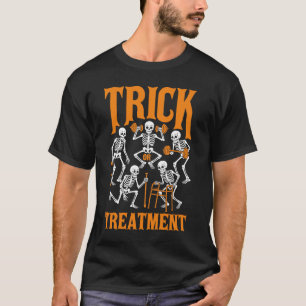 Camiseta Trick Or Treatment PT Fisioterapia Esqueleto Ha
