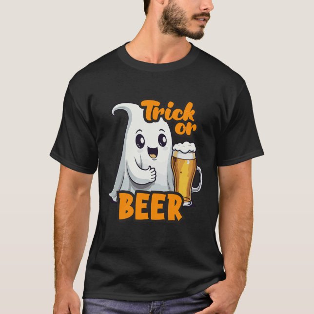Camiseta Trick ou BEER halloween (Frente)