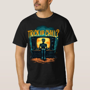 Camiseta Trick ou Chill Halloween's Day Horror Vibes Men
