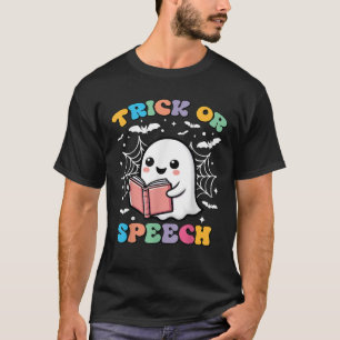 Camiseta Trick ou Discurso Retro SLP Halloween Terapia da F