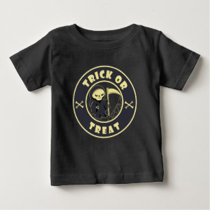 Camiseta Trick ou trata café com logotipo do Grim Reaper St