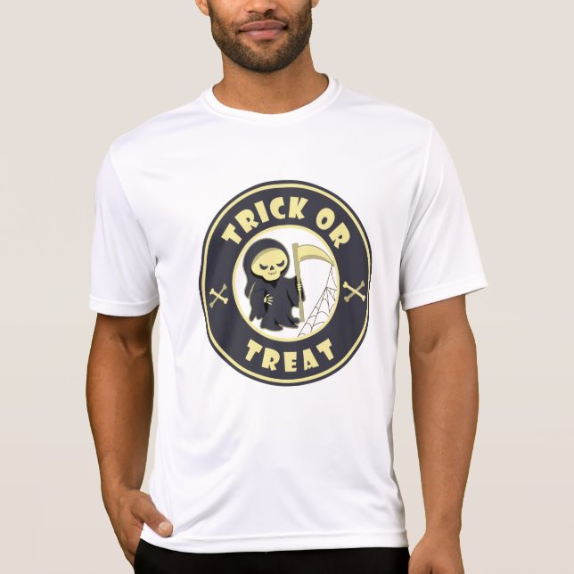 Camiseta Trick ou trata o personagem de "Cristo de Cristo"  (Frente)