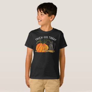 Camiseta Trick ou Tratar Abóbora de Halloween Caqueira