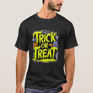 Camiseta Trick ou Tratar Arte Slimosa Spooky