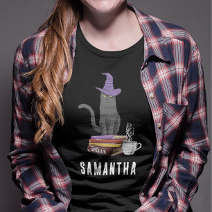 Camiseta Trick ou Tratar as mulheres do Gato Negro Moderno