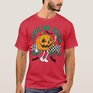 Camiseta Trick ou Tratar Cheira Os Meus Pés-Pumpkin Criança
