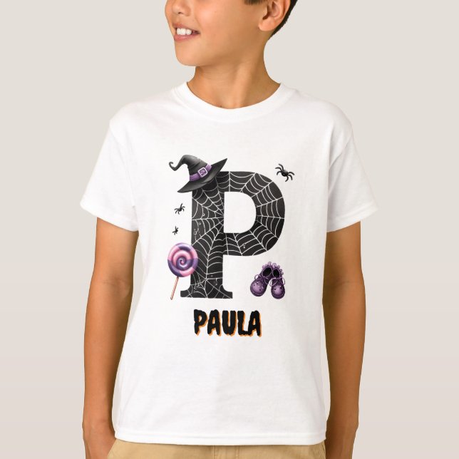 Camiseta Trick ou Tratar Monograma P (Frente)