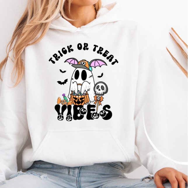 Camiseta Trick ou Tratar Vibes Retrotraços (Criador carregado)