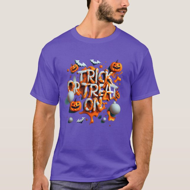 Camiseta Trick ou trate o amigo do Dia das Bruxas (Frente)