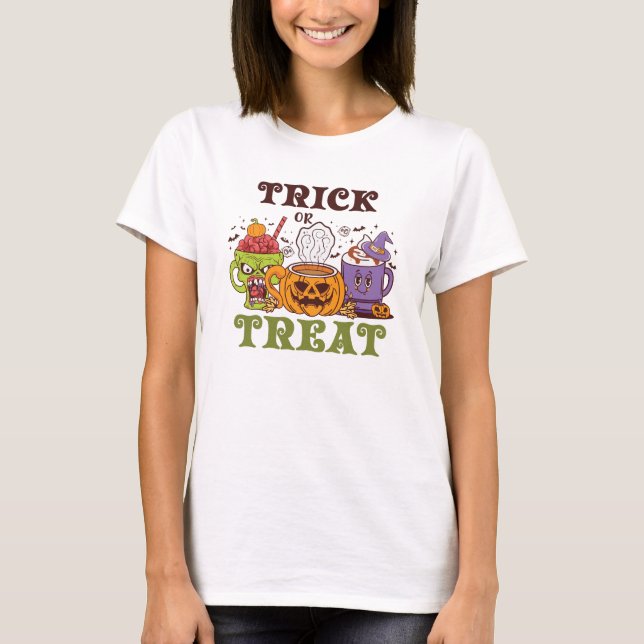 Camiseta Trick Ou Trate O Café (Frente)