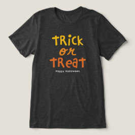 Camiseta Trick ou trate o Dia das Bruxas de Laranja Negro