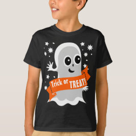 Camiseta Trick ou Trate o Fantasma de Halloween Amigável