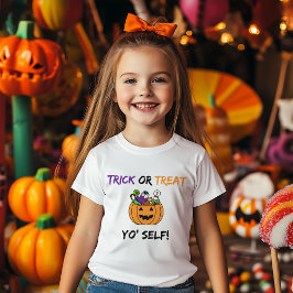 Camiseta Trick ou Trate o Halloween do doce, seu próprio en