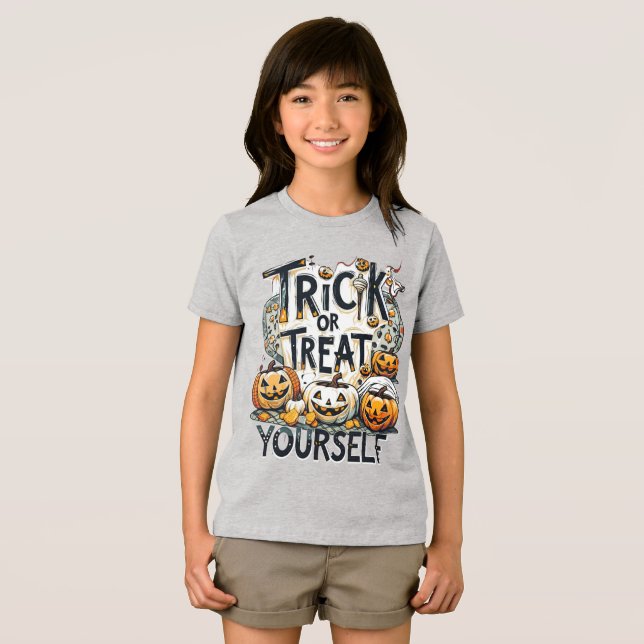 Camiseta Trick Ou Trate-Se - Dia das Bruxas (Frente Completa)