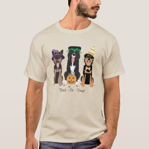 Camiseta Trick Ou Tratem Cães Em Fatos De Halloween