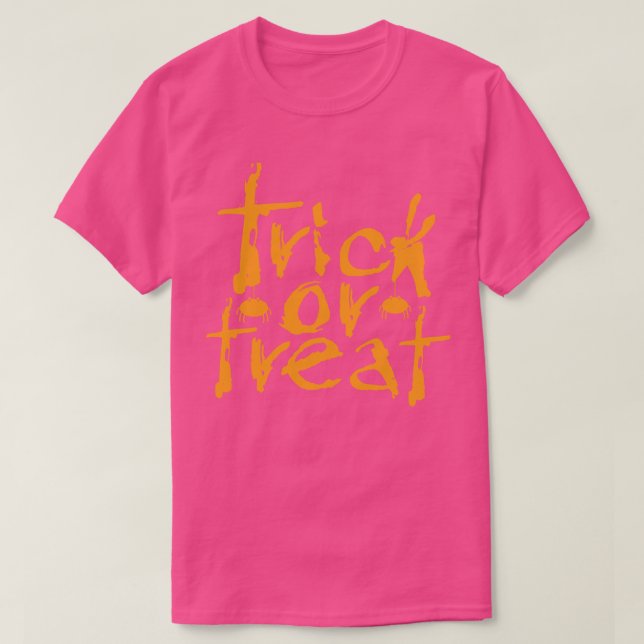 Camiseta Trick ou Treat Classic Halloween Design (Frente do Design)