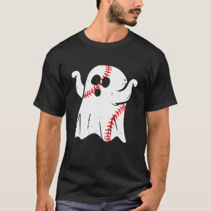 Camiseta Trick ou Treat Fantasma do Beisebol Funny Hallowee