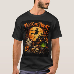 Camiseta Trick ou Treat Halloween Masculino Preto