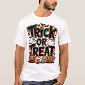 Camiseta Trick ou Treat Halloween Shirt Ghost Spooky Season