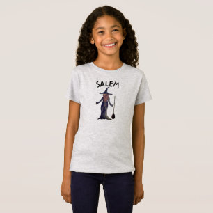 Camiseta Trick ou Treat Halloween Witeen Broom Watercolor