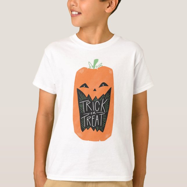 Camiseta Trick ou Treat Jack-O-Lantern (Frente)