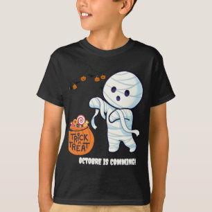 Camiseta Trick ou Treine Mummy Halloween