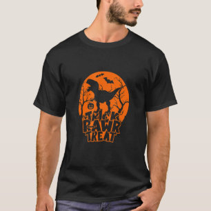 Camiseta Trick Rawr Trate Sangue Dinossauro da Lua Segure P
